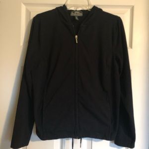 Black womens medium Lauren zip up top